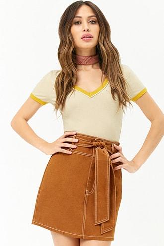 Forever21 High-waist Denim Mini Skirt