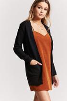 Forever21 Ribbed Open-front Longline Cardigan