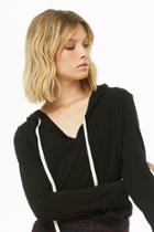 Forever21 French Terry Raw-cut Hoodie