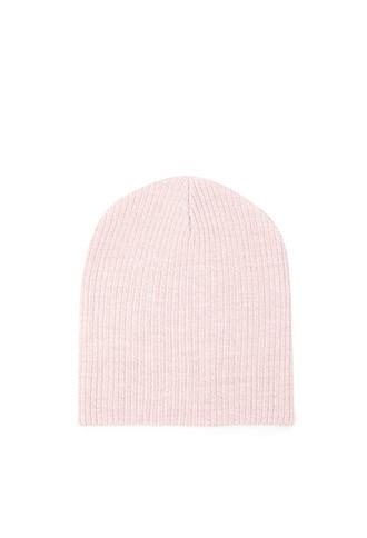 Forever21 Heathered Knit Beanie (pink/cream)