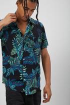 Forever21 Classic Tropical Leaf Print Shirt