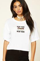 Forever21 Women's  New York Hot Dog Graphic Tee