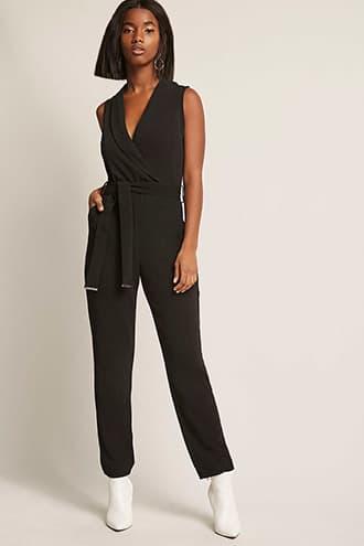 Forever21 Dex Surplice Jumpsuit