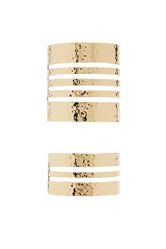 Forever21 Metallic Textured Cuff Bracelets