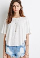 Forever21 Crochet-trimmed Linen Top