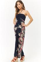 Forever21 Floral Halter Palazzo Jumpsuit