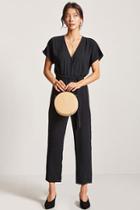 Forever21 Surplice Wide-leg Jumpsuit
