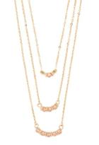 Forever21 Faux Gem Layered Necklace