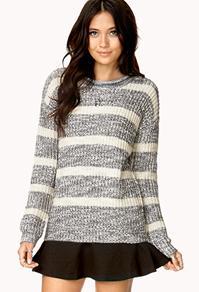 Forever21 Fireside Heathered Stripe Sweater