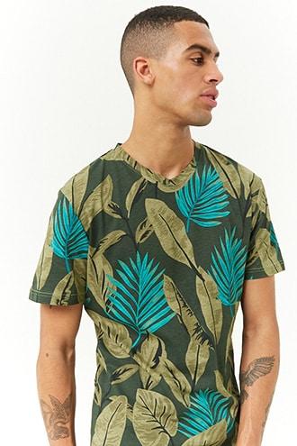 Forever21 Smash Foliage Print Tee