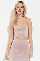 Forever21 Women's  Twist-front Cropped Cami