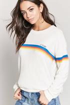 Forever21 Le Surf Rainbow Stripe Top