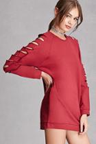 Forever21 Women's  Longline Cutout Sweatshirt