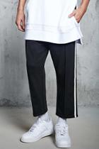 Forever21 Stripe-side Cropped Sweatpants