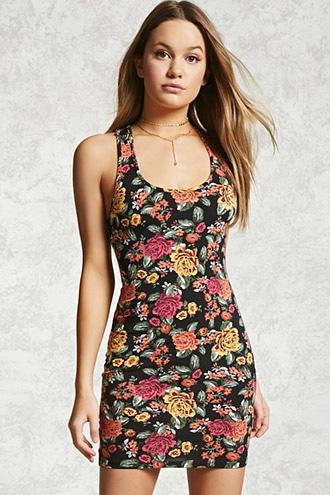 Forever21 Floral Print Bodycon Dress