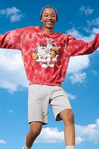 Forever21 Space Jam Bleached Sweatshirt