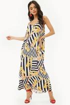 Forever21 Striped Chain Print Maxi Dress