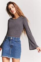 Forever21 Raw-cut Bell Sleeve Top