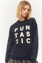 Forever21 Funtastic Fleece Knit Graphic Sweater