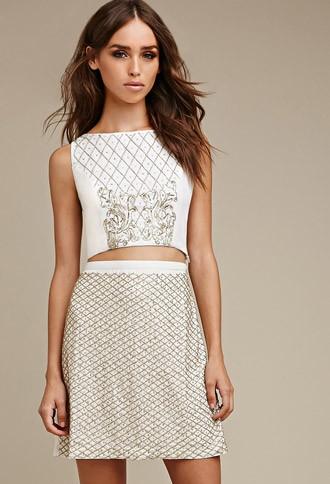 Forever21 Raga Beaded Sequins Skirt
