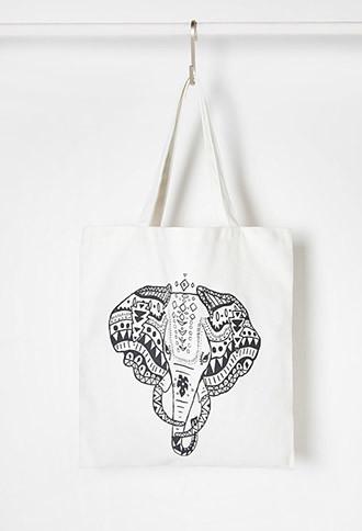 Forever21 Tribal-inspired Elephant Graphic Tote