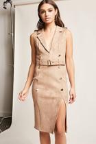Forever21 Faux Suede Trenchcoat-inspired Dress