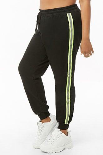 Forever21 Plus Size Striped-trim Joggers