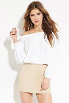 Forever21 Women's  Camel Faux Suede Mini Skirt