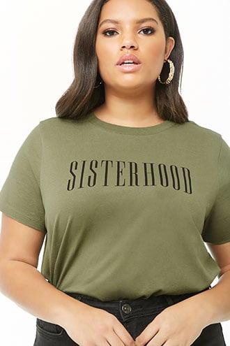 Forever21 Plus Size Sisterhood Graphic Tee