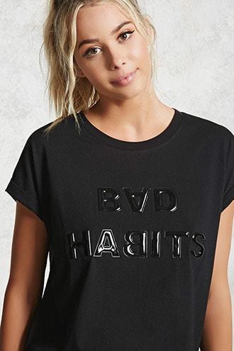 Forever21 Active Bad Habits Graphic Top
