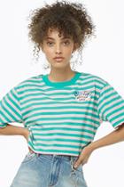 Forever21 Rockos Modern Life Graphic Striped Top
