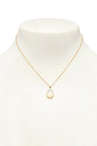 Forever21 Faux Moonstone Pendant Necklace