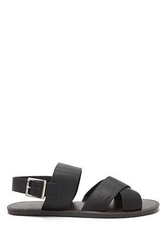 Forever21 Men Faux Leather Sandals