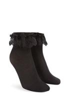 Forever21 Lace-trim Crew Socks