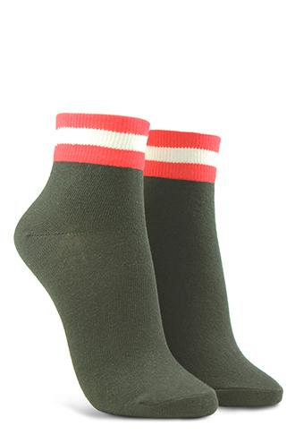 Forever21 Stripe-trim Crew Socks