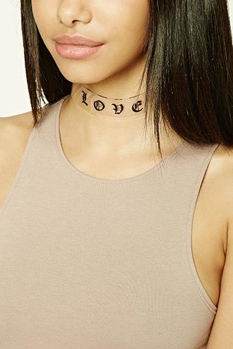 Forever21 Love Graphic Choker