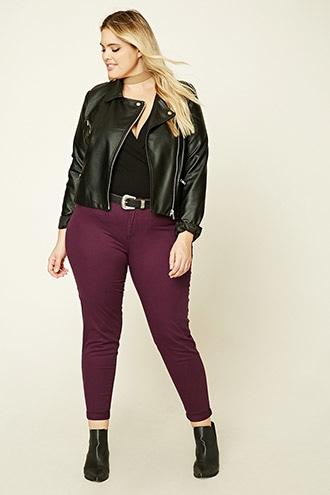 Forever21 Plus Women's  Plum Plus Size Skinny Jeans
