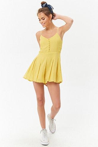 Forever21 Pleated Cami Romper