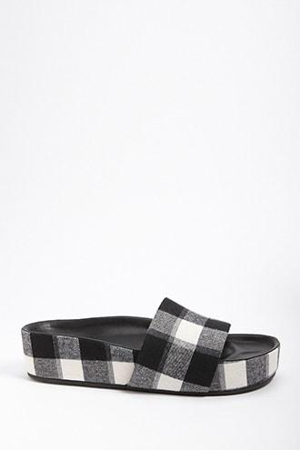 Forever21 Jane And The Shoe Plaid Slides