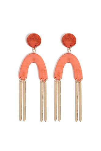 Forever21 Marble & Dangling Bar Drop Earrings