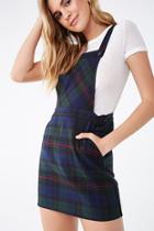 Forever21 Plaid Pinafore A-line Mini Dress