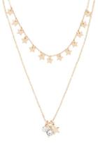 Forever21 Layered Star & Rhinestone Chain Necklace