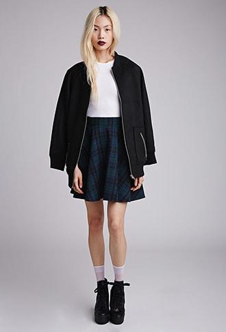 Forever21 Plaid A-line Skirt