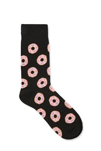 Forever21 Men Donut Graphic Crew Socks