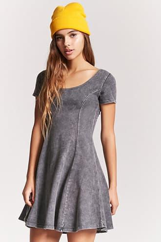 Forever21 Mineral Wash Swing Dress