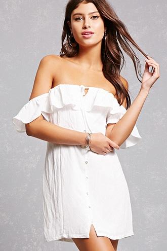 Forever21 Button-down Flounce Dress