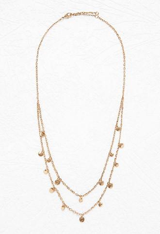 Forever21 Mini Coin Charm Necklace (antic Gold)