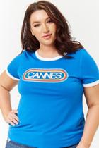 Forever21 Plus Size Cannes Graphic Ringer Tee