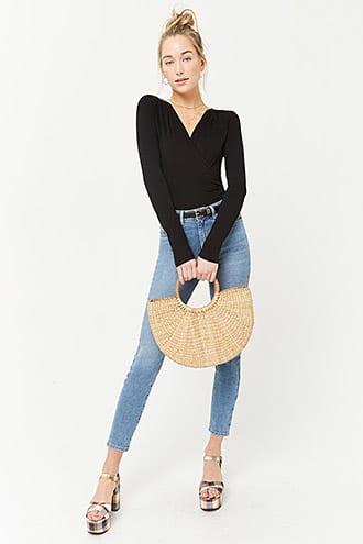 Forever21 Tulip-hem Surplice Top