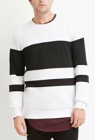 21 Men Men's  Textured-colorblock Sweatshirt